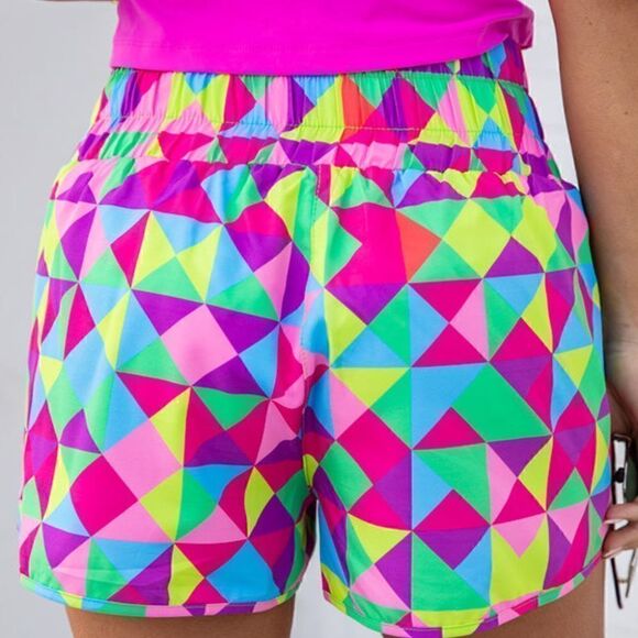 Geometric Print Athletic Shorts - Picture 6 of 6
